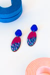 Pendientes PLUG&PLAY granate y azul
