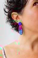 Pendientes PLUG&PLAY granate y azul