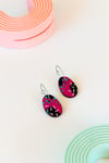 Pendientes PLUG&PLAY granate mini