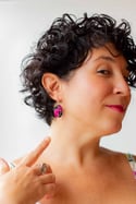 Pendientes PLUG&PLAY granate mini