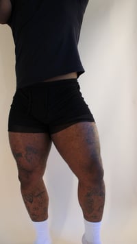 Image 2 of Black transparent shorts