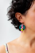 Aros Memphis turquesa rosa