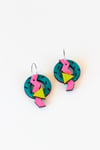 Aros Memphis turquesa rosa