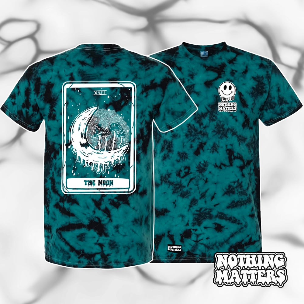 Image of Moon Tarot Lucid Green Tie Dye Tee
