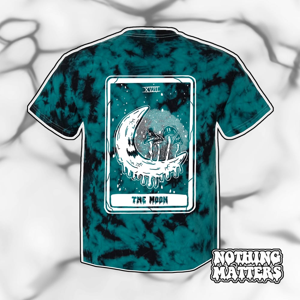Image of Moon Tarot Lucid Green Tie Dye Tee