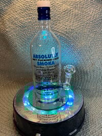 Image 4 of Absolute Vodka Glass Bong Vodka Bottle Bong 