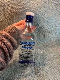 Image 8 of Absolute Vodka Glass Bong Vodka Bottle Bong 