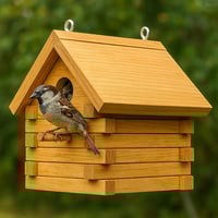 Image 1 of Rustic Log Cabin Birdhouse Plans PDF – Beginner DIY Woodworking Project