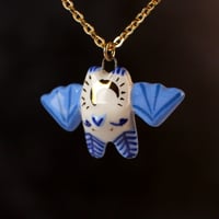 Blue Moon Bat Necklace
