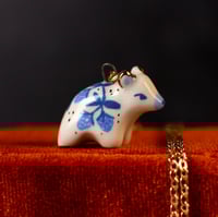 Blue Strawberry Bear Necklace