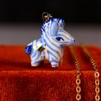 Blue Zebra Necklace