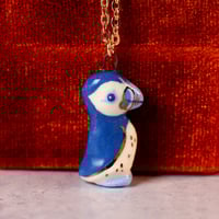 Blue Puffin Necklace