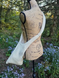 Image 5 of Pure Wool Crossbody Tote with Sequin Snowflakes