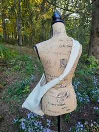 Image 8 of Pure Wool Crossbody Tote with Sequin Snowflakes