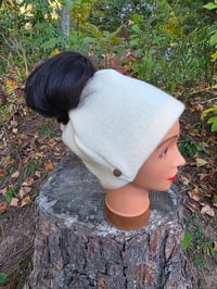 Image 1 of Wool Ponytail Hat in Vanilla