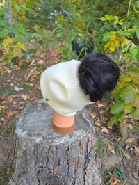 Image 4 of Wool Ponytail Hat in Vanilla