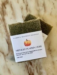 Image 1 of Midnight Pumpkin Cider Coconut Milk Black Hawaiian Lava Salt Soap Bar  