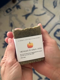 Image 2 of Midnight Pumpkin Cider Coconut Milk Black Hawaiian Lava Salt Soap Bar  