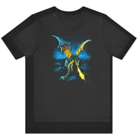 Image 1 of Blue Dragon with background Black T-Shirt