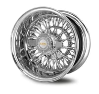 Image 1 of Luxor 13x7 Wire Wheel – 72 Spoke, Chrome, Cross Lace, Reverse Offset