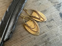 Image 6 of Imani earrings . Solid brass construction n.17