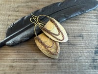 Image 8 of Imani earrings . Solid brass construction n.17