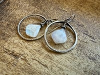 Image 6 of Sterling Silver Moonstone  earrings / n29