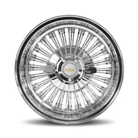 Image 1 of Luxor 13x7 Wire Wheel – 72 Spoke, Chrome, Straight Lace, Reverse Offset