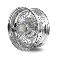 Image 2 of Luxor 13x7 Wire Wheel – 72 Spoke, Chrome, Straight Lace, Reverse Offset