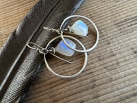 Image 2 of Sterling Silver Moonstone  earrings / n29