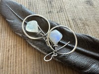 Image 9 of Sterling Silver Moonstone  earrings / n29