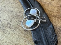Image 10 of Sterling Silver Moonstone  earrings / n29