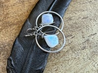 Image 1 of Sterling Silver Moonstone  earrings / n29