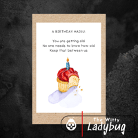 Image 1 of Birthday Haiku Greeting Card