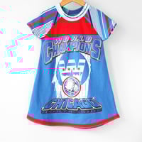 Image 3 of cubs fly the W world series post season royal blue red 3T courtneycourtney dress cubbies chicago mlb