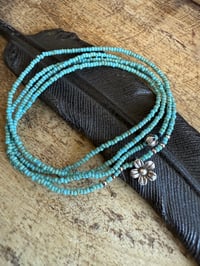 Image 3 of Seed beads and sterling silver necklace / n1