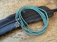 Image 2 of Seed beads and sterling silver necklace / n1