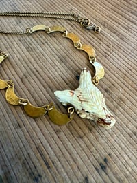 Image 2 of Women who run with the wolves brass necklace/ n9