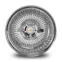 Image 2 of Luxor 14x7 Wire Wheel – 100 Spoke, Chrome, Straight Lace, Reverse Offset