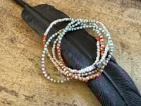 Image 3 of Seed beads and sterling silver necklace / n7