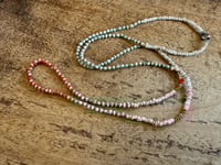 Image 1 of Seed beads and sterling silver necklace / n7