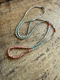 Image 4 of Seed beads and sterling silver necklace / n7