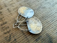 Image 2 of Plain Medium Sterling Silver earrings/ n37