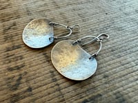 Image 7 of Plain Medium Sterling Silver earrings/ n37