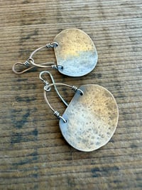 Image 8 of Plain Medium Sterling Silver earrings/ n37