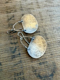 Image 9 of Plain Medium Sterling Silver earrings/ n37