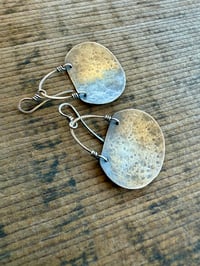Image 10 of Plain Medium Sterling Silver earrings/ n37