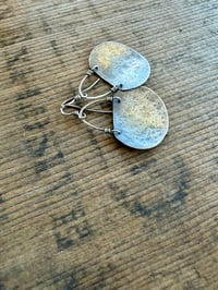 Image 5 of Plain Medium Sterling Silver earrings/ n37