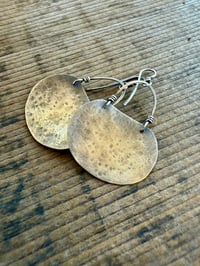 Image 11 of Plain Medium Sterling Silver earrings/ n37