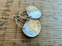 Image 3 of Plain Medium Sterling Silver earrings/ n37